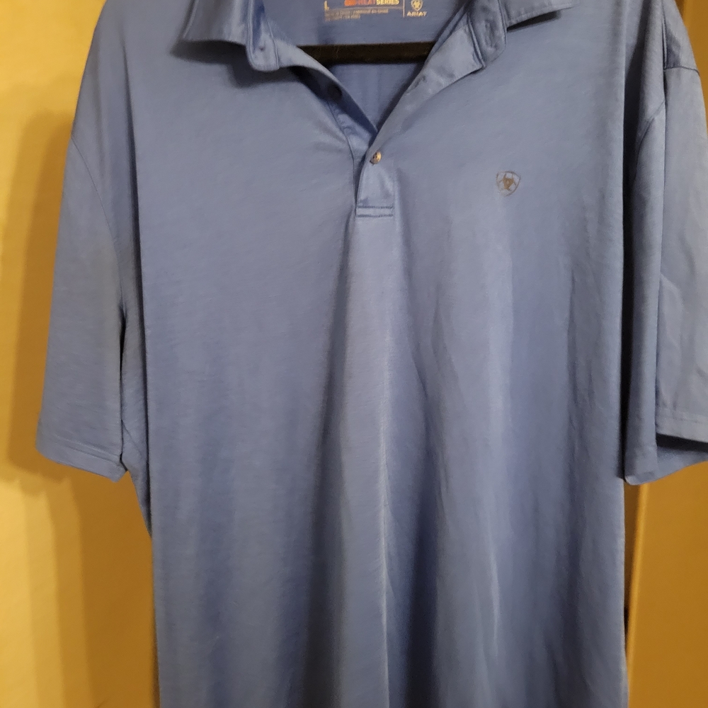 Ariat Men's Sky Blue Polo Shirt
